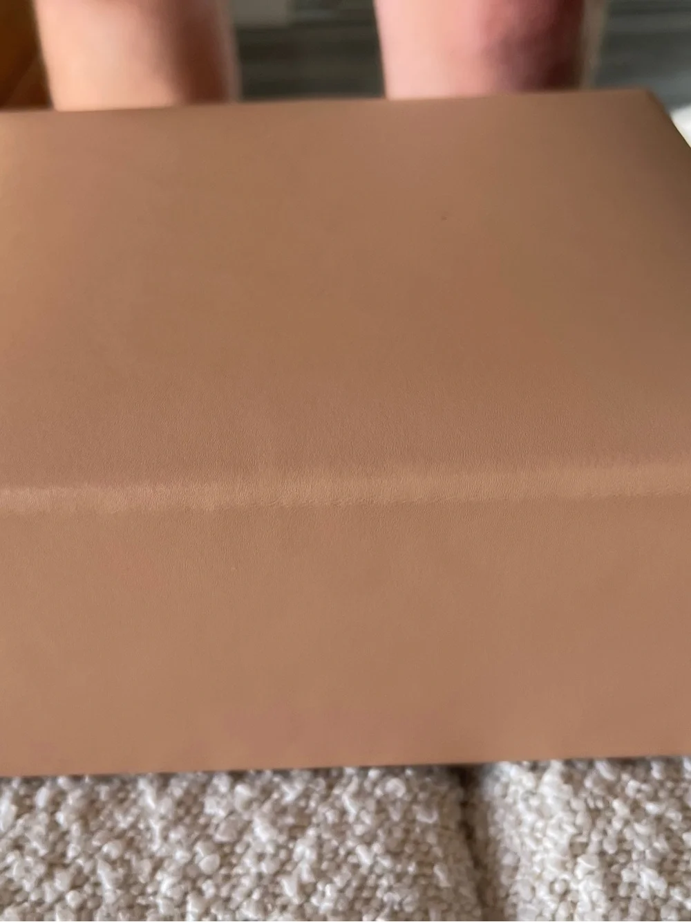Mejuri Beige Jewelry Organizer with Ring Rolls and Compartments